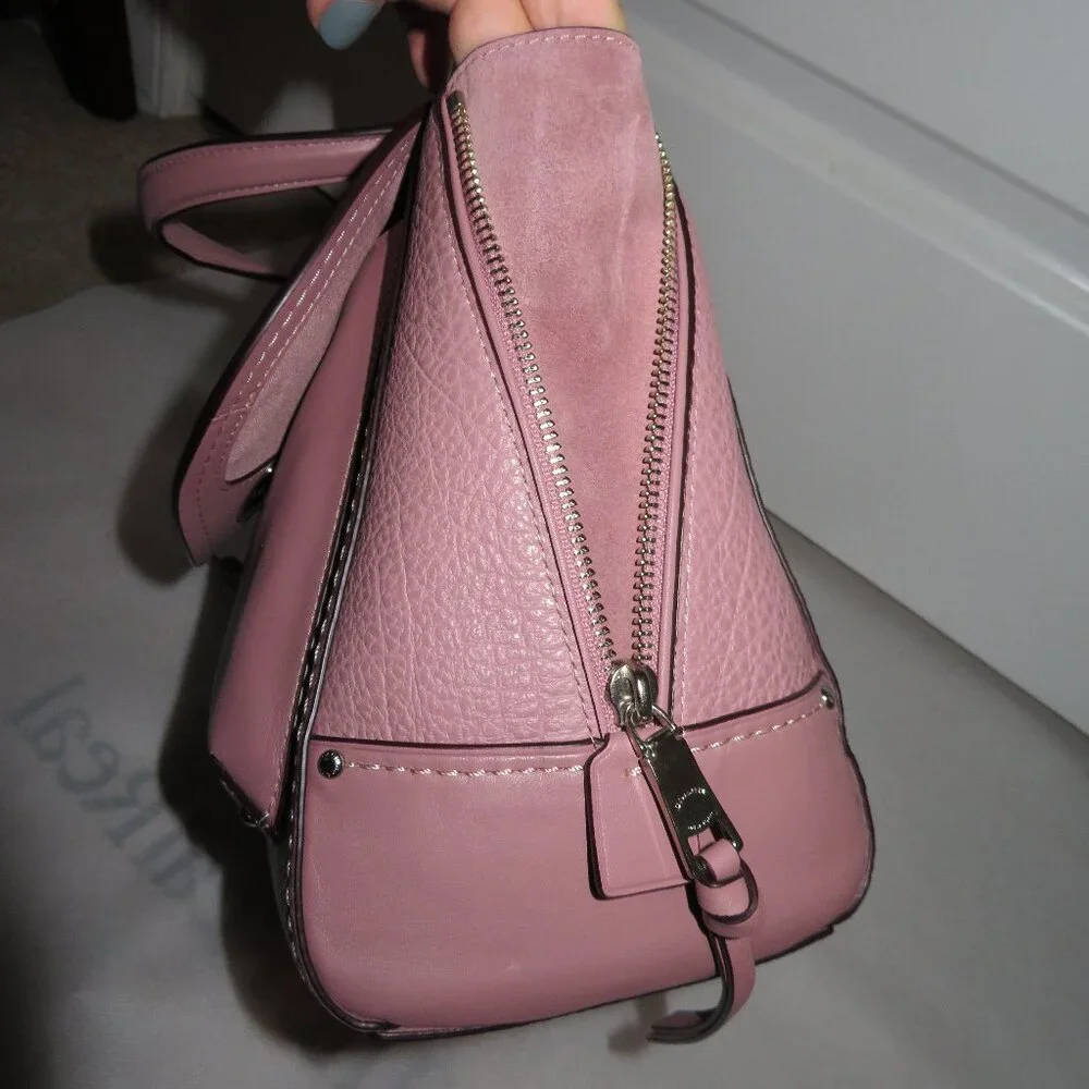 Coach Faye Leather Small Backpack Dusty Rose Leather